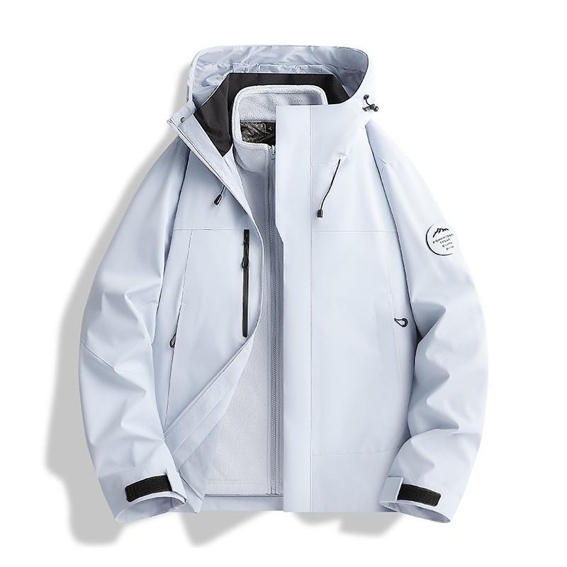 Men Women 3-in-1 Waterproof Windproof Hiking Jacket Outdoor Camping Mountaineering Coat
