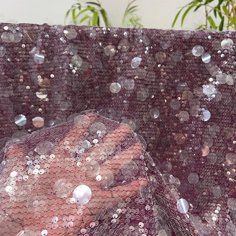 1/3yards Elastic Mesh Striped Sequin Embroidered Lace Fabric Bridal Wedding Dress Material Costume Decor Trim Shinny Material