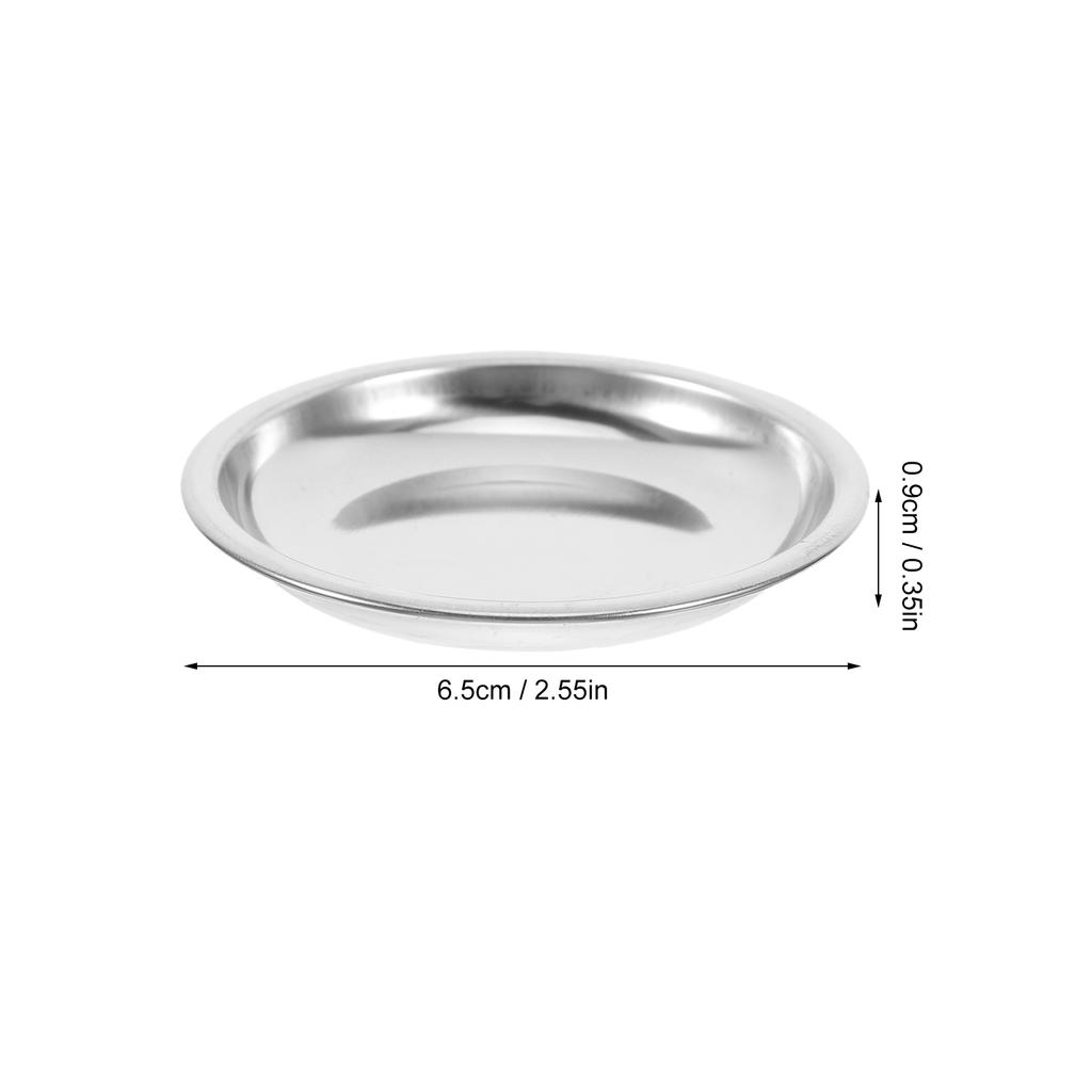 12pcs Stainless Steel Bag Saucer Anti-Drip Bag Storage Dish For Home Office Metal Accessories Compact Tea Holder Dish