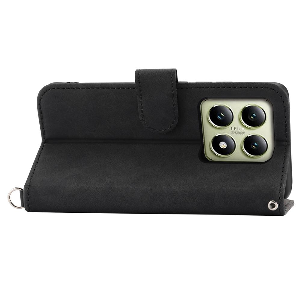 For Xiaomi 14T Case Flower Pattern PU Leather Wallet Phone Cover with Strap