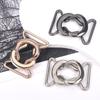 Women's Versatile Double Buckle Metal & Leather Skirt Belt for Sweaters and Trench Coats (Figure 8 Design)