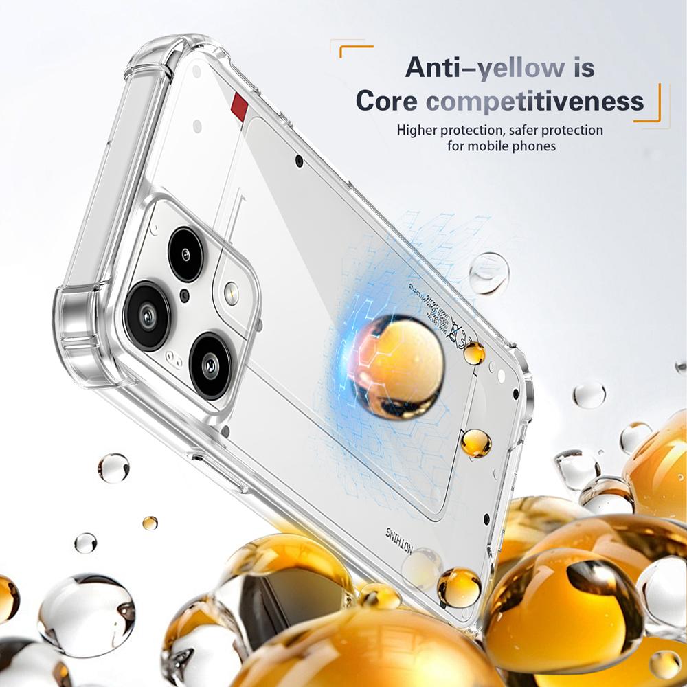 KEYSION Four-Corners Shockproof Transparent Case for Nothing Phone 3A Lite TPU+PC Clear Phone Back Cover for Nothing 3A Lite