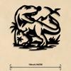 Metal Dragon Wall Art Sculpture Iron Statue Home Decor Living Room Game Room