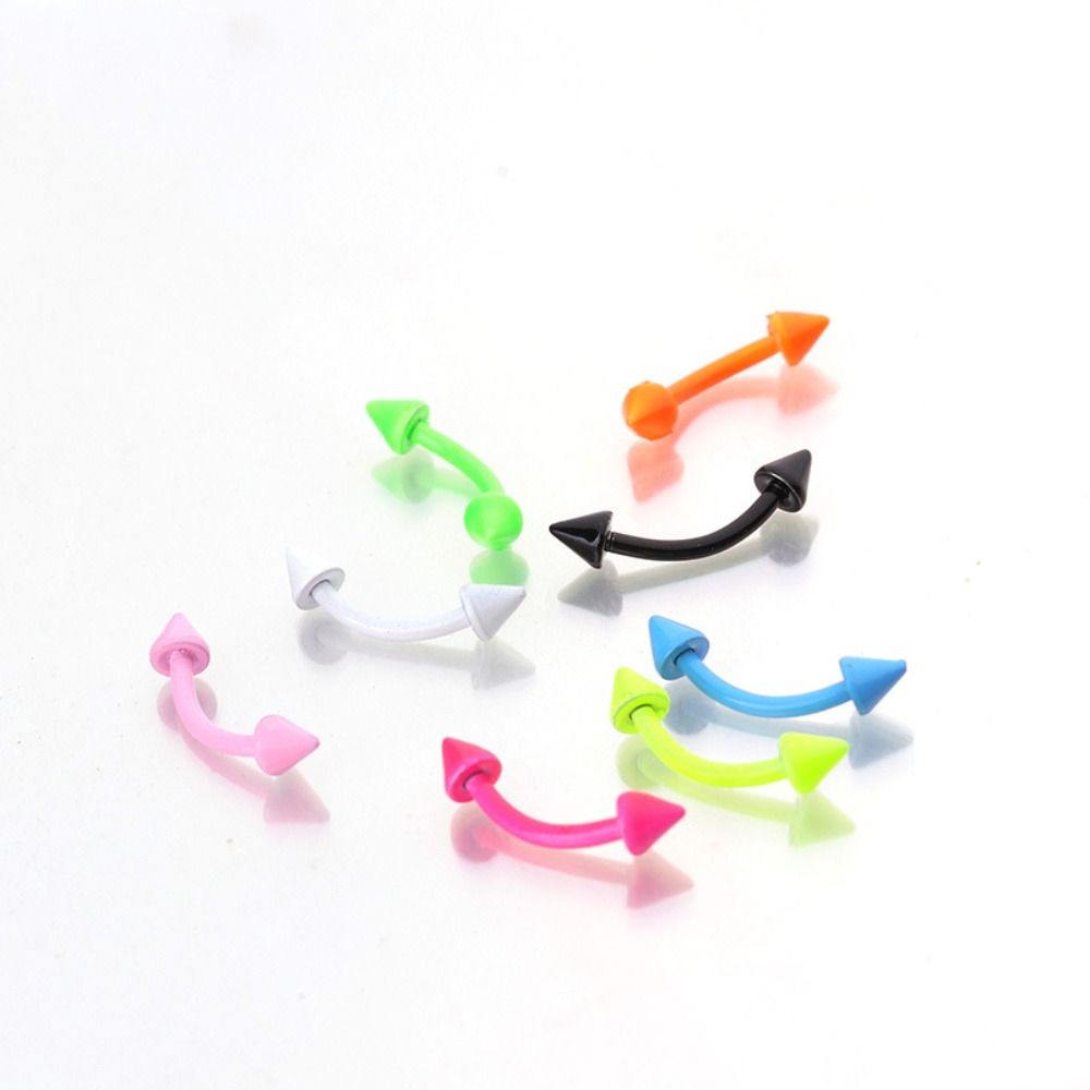 

8 шт./компл. кольца в носу красочные изогнутые серьги-штанги пирсинг бровей пупка кольцо вечерние бар