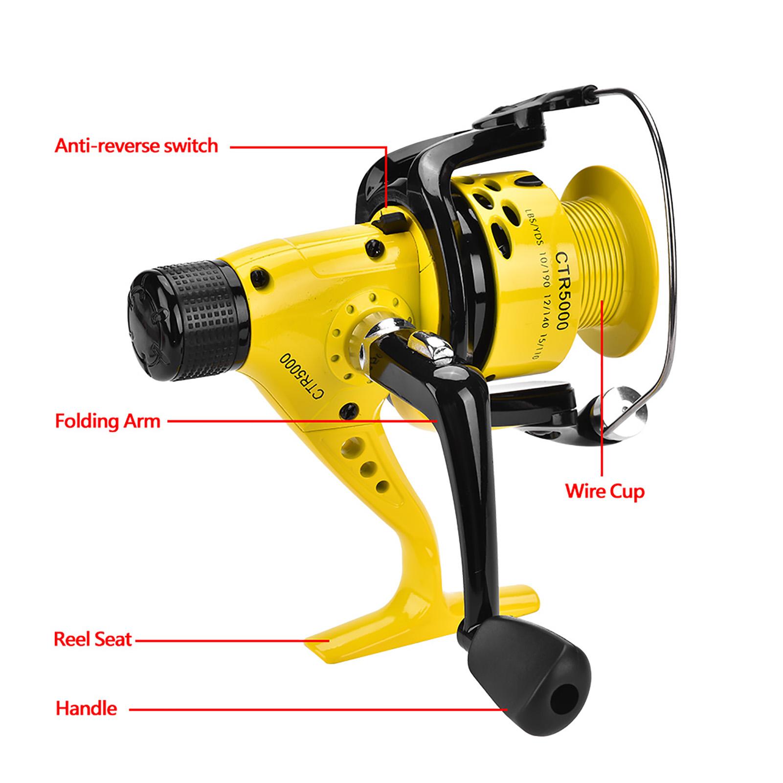 

Salt Freshwater Metal Heavy Duty Lightweight Spinning Fishing Reel Tackle Accessory (5000)