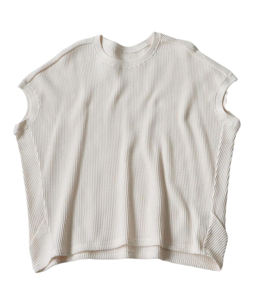 antiqua Oni Waffle Short Sleeve Solid Regular White Top, Women's T-Shirt, Color, PN-00476, (S-L Equivalent/One Size), 03,