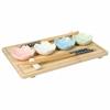 Sushi Set with Bamboo Tray and Porcelain Bowls 9 Pcs.