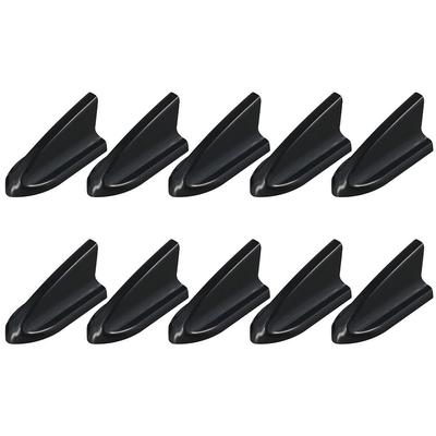 10pcs With Self-Adhesive Tapes Car Roof Spoiler 52.5*23*22MM ABS Car Body Spoiler Kit Shark Fin Shape Black / Carbon Fiber Black