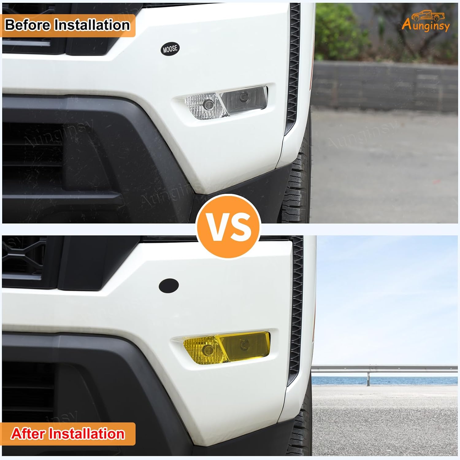 Aunginsy Front Fog Light Tint Film Trim Compatible with Nissan Frontier 2022-2025, Car Front Fog Lamp Panel Precut Vinyl Decals Decorative Sticker