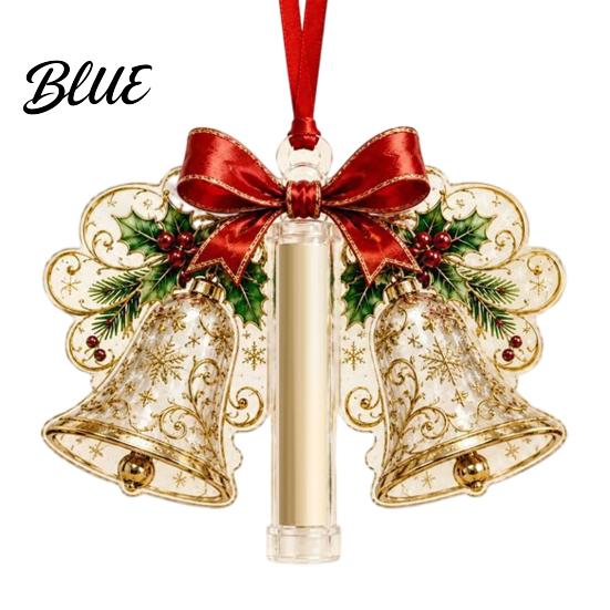Reusable Cash Present Container Christmas Gift Ornament, Acrylic Money Holder, Funny Xmas Creative Ornament Tree/Bow/Santa/Bell Shaped Hanging
