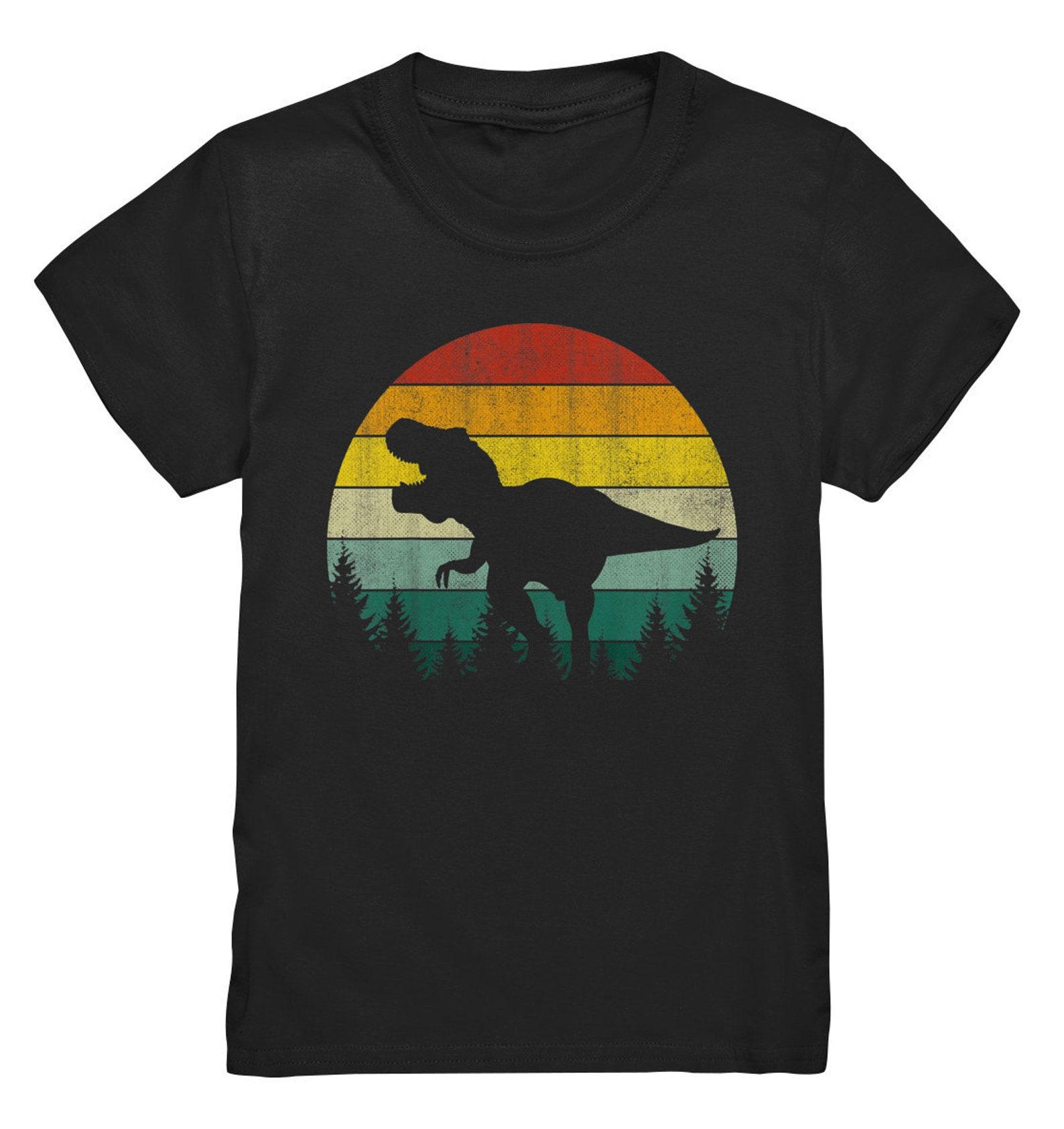 Dinosaur Retro Tyrannosaurus Rex Vintage Dino Gift T-Shirt - Kids Premium Shirt S