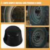 Rubber Dust-Proof Cap Cover for ATV Wheel Hub 2.17X1.57X1.38In Hubcaps Rim Protection for 110-250Cc Quad Go- Accessories