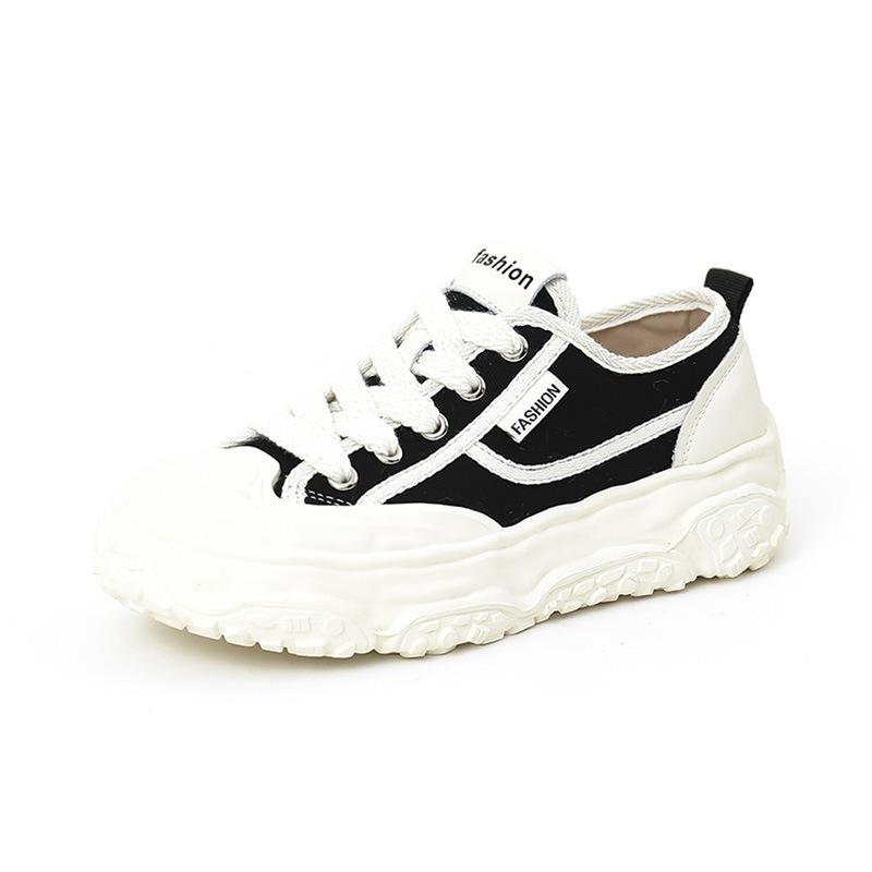 New Ugly Cute Canvas Shoes Women's 2025 Spring New Women's Platform Casual Shoes Women's Fashion Versatile Little White Shoes Women