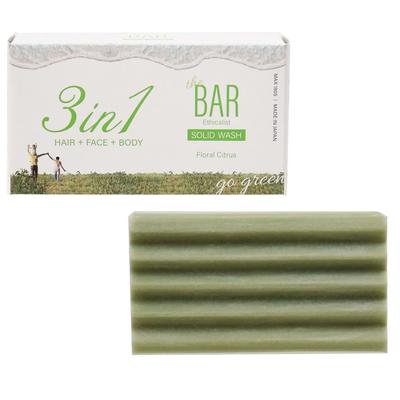 TheBAR 3in1 Στερεό Σαπούνι Καθαρισμού Στερεό Σαμπουάν για Όλο το Σώμα Πρόσωπο Απαλό 5 Ενυδατικό Στερεό Καθαριστικό Λουλουδάτο Εσπεριδοειδές Άρωμα Εσπεριδοειδών Κατασκευασμένο στην Ιαπωνία