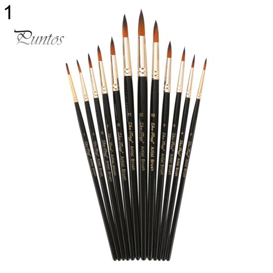 

12 шт./компл. профессиональная кисть для художника, акриловая акварель, инструмент для масляной живописи