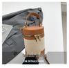 2025 Versatile Color Block Patchwork Crossbody Women’s Round Bucket Bag