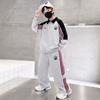 Boys Casual College Style Two Piece Sweatshirt Set