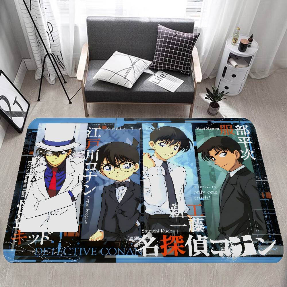 Mystery Detective C-Conan Room Mats Washable Non-Slip Living Room Sofa Chairs Area Mat Kitchen Alfombra