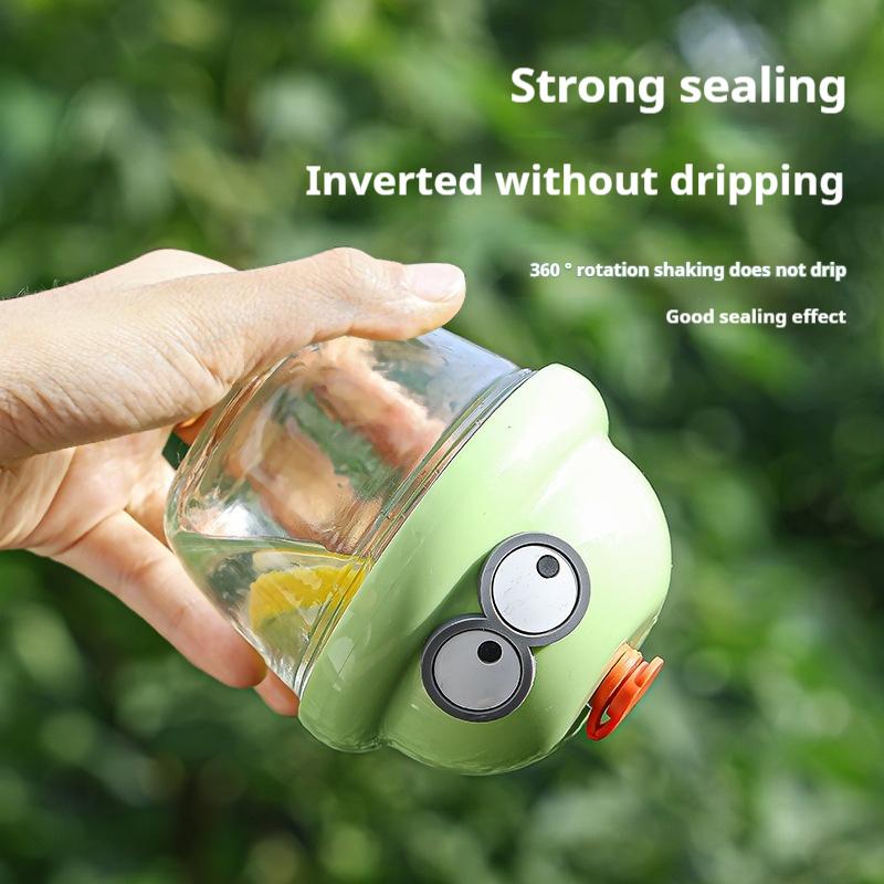 2025 New 210ml Travel Drink Bottle Trendy Pink/Green/Blue/Yellow Glass Mug Outdoor Travel Cup Small Exquisite Cartoon Cup