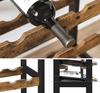 Shelf Rack for Wine and Glasses. Wooden Loft Wine Cabinet.