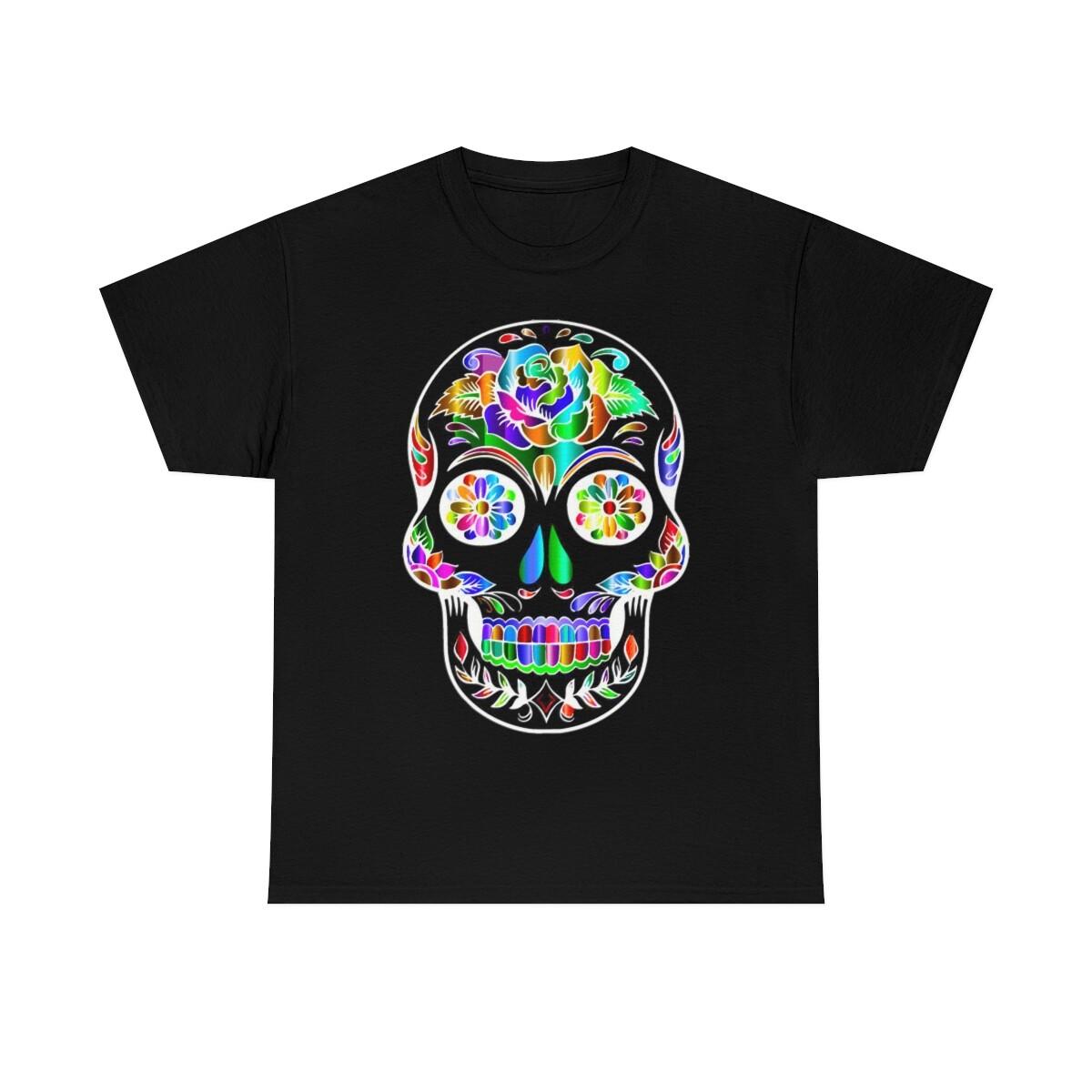 Cinco De Mayo Sugar Skull Unisex Heavy Cotton Tee S