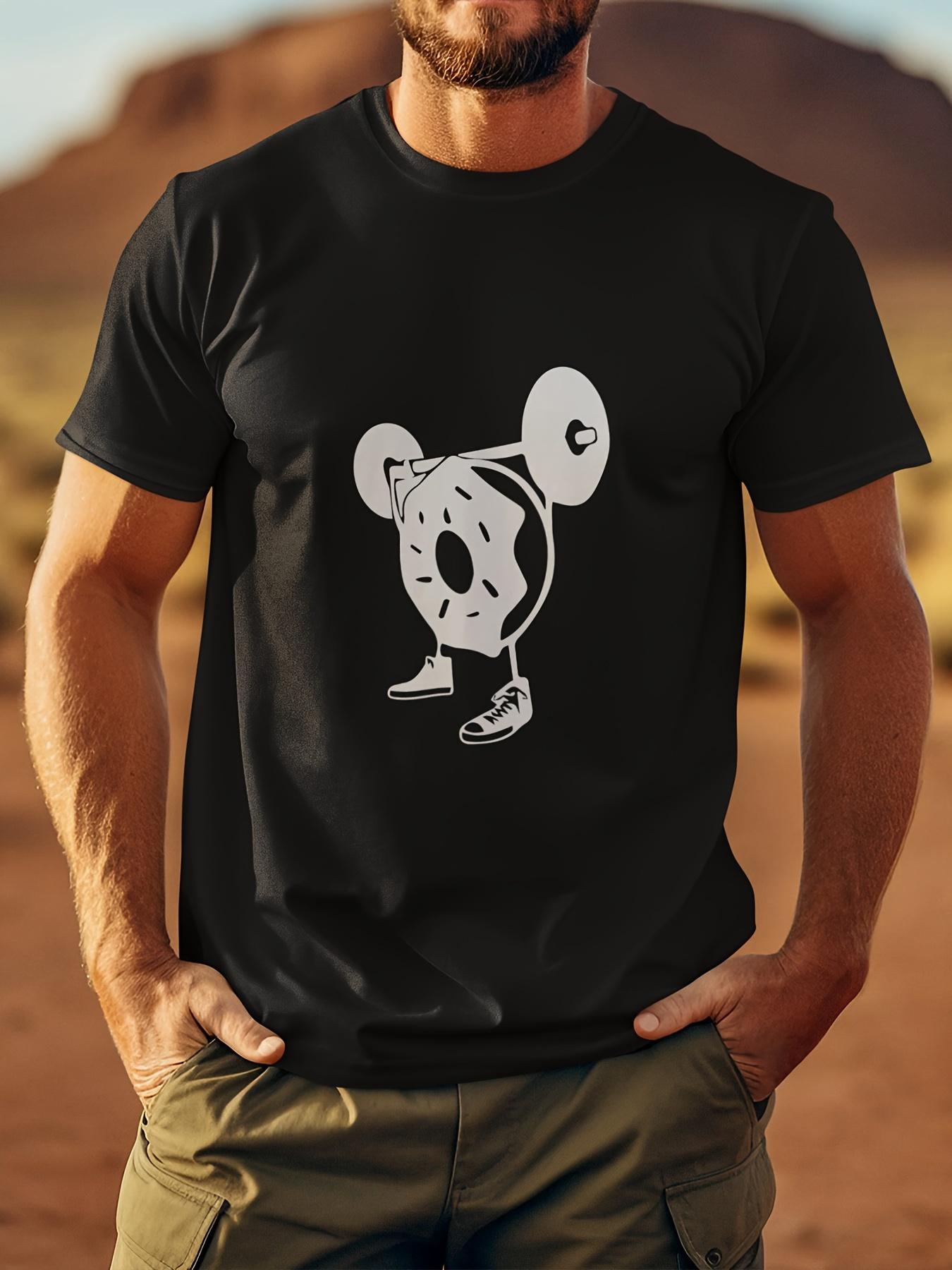 White T-shirt with Humorous Weightlifting Graphic - I m Not Lazy XL