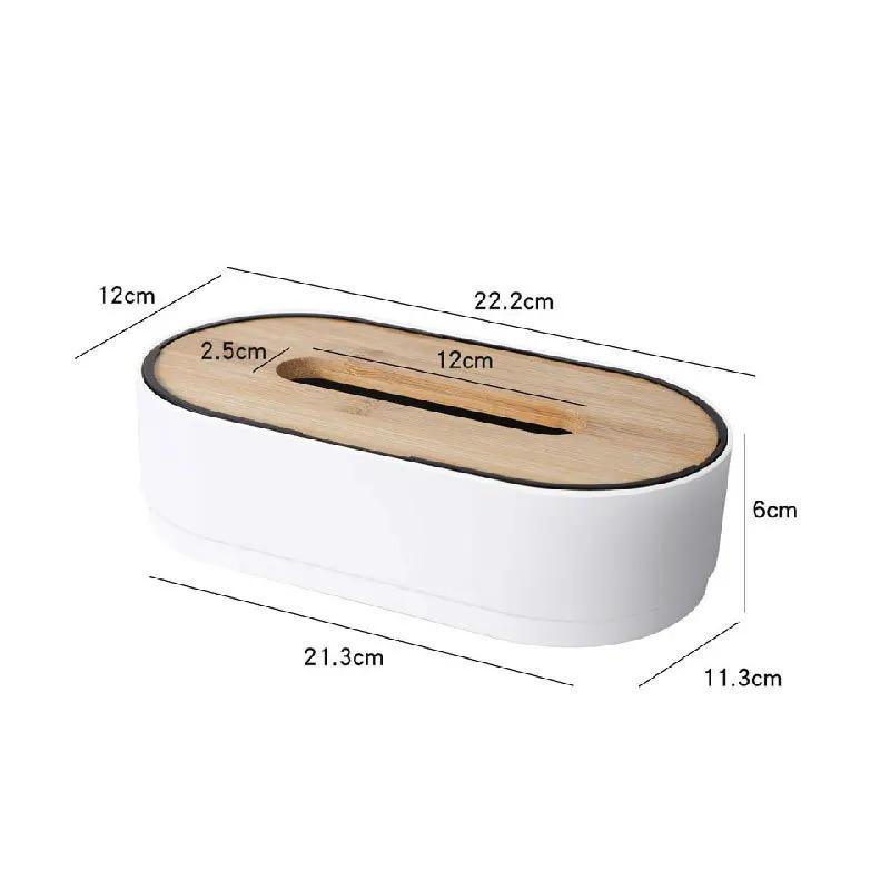 Bamboo Covered Toilet Paper Box, Napkin and Tissue Dispenser, Suitable for Kitchen, Bedroom and Bathroom