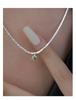 Elegant Olive Green Zircon Star Clavicle Pendant Necklace for Women