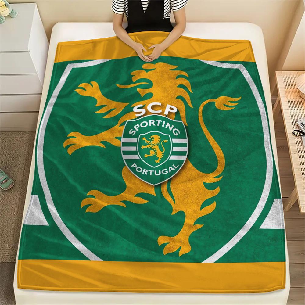 1Pc Sporting FC Print Flannel Blanket, High Quality Comfortable for All Seasons, Home Decor, Warmth and Comfort, Perfect for Gifts
