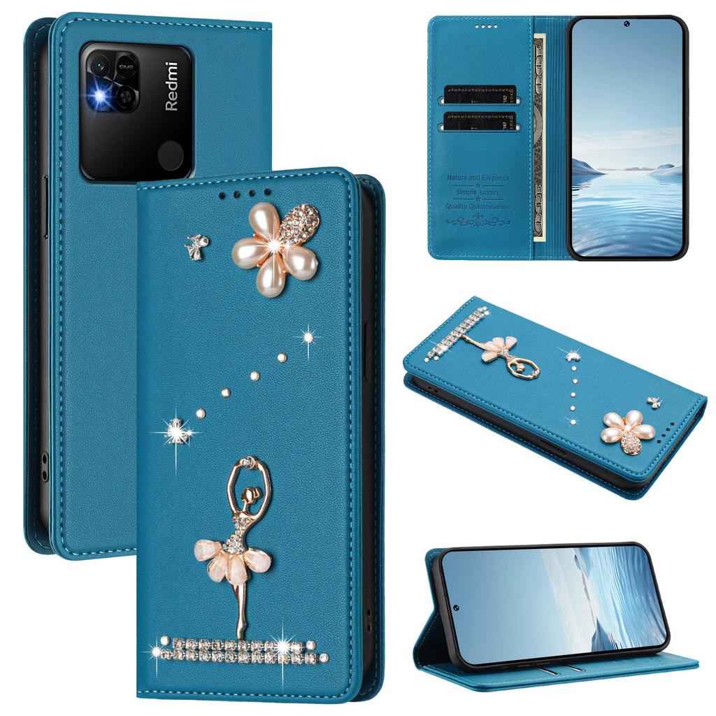 Luxury Diamond Cute Cards Solt Wallet Leather Phone Case For Redmi Note 15 14 Pro Plus 13 14C 13C Flip Pocket Kickstand Cover