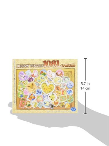 ENSKY Pokémon poštovní známka umění 26 x 38 cm Ghibli puzzle 108 velkých dílků SKLADANKA 108-L700