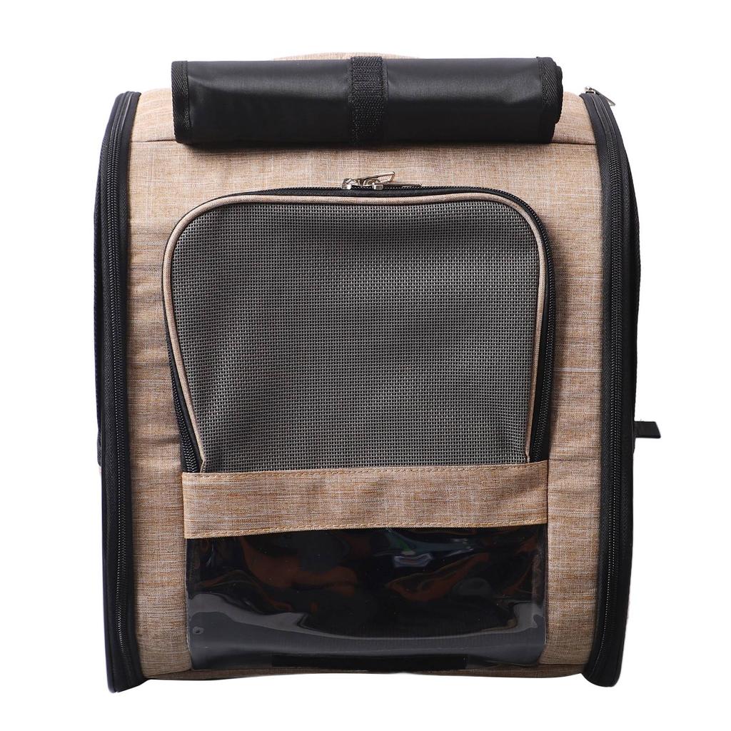 Pet Carrying Backpack Breathable Lightweight Portable Cat Travel Carrier Bag with Side Pocket for