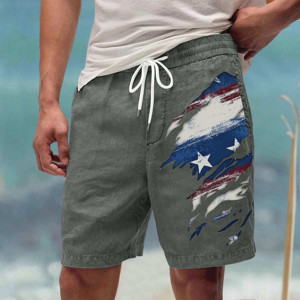 Męskie letnie, duże, swobodne, luźne spodnie sportowe, szorty plażowe