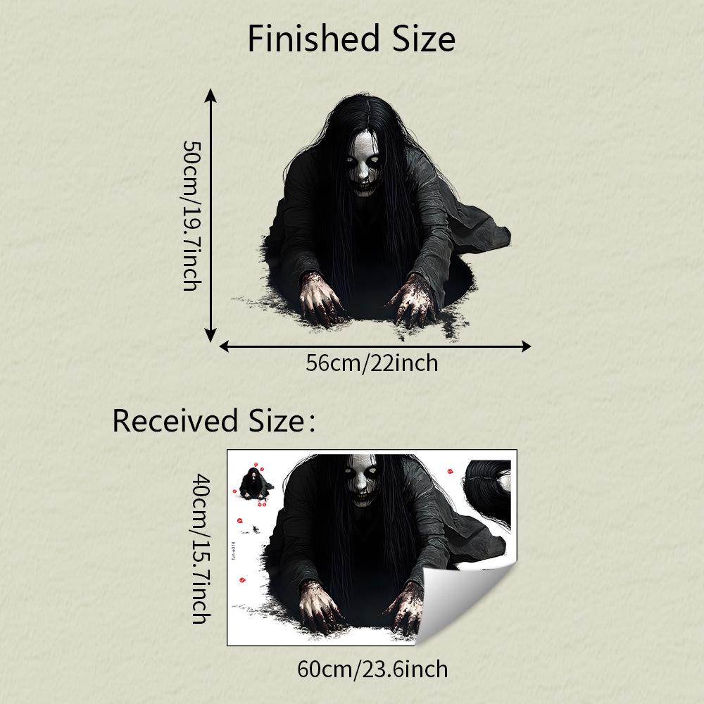 

Хэллоуин Ужасы Женский Призрак Спальня Гостиная Дом Атмосфера Украшение Наклейки на Стену