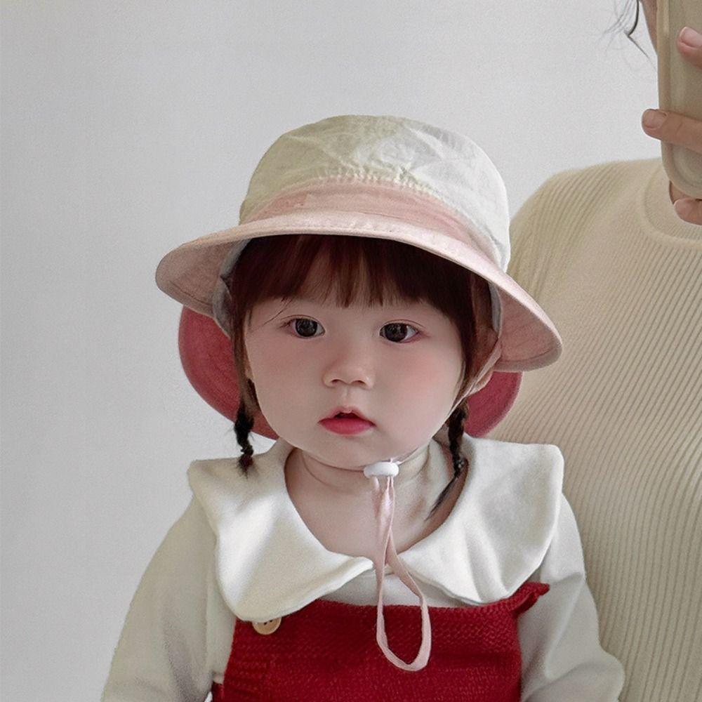 Letter Embroidery Cartoon Animal Bucket Hat Detachable Children's Fisherman Hat  Kid