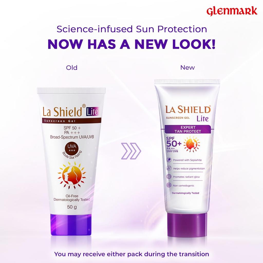 La Shield Lite SPF 50 PA+++ Mineral Sunscreen Gel 50g | Oil-Free Broad Spectrum Sun Protection | No White Cast | Dermatologist Prescribed