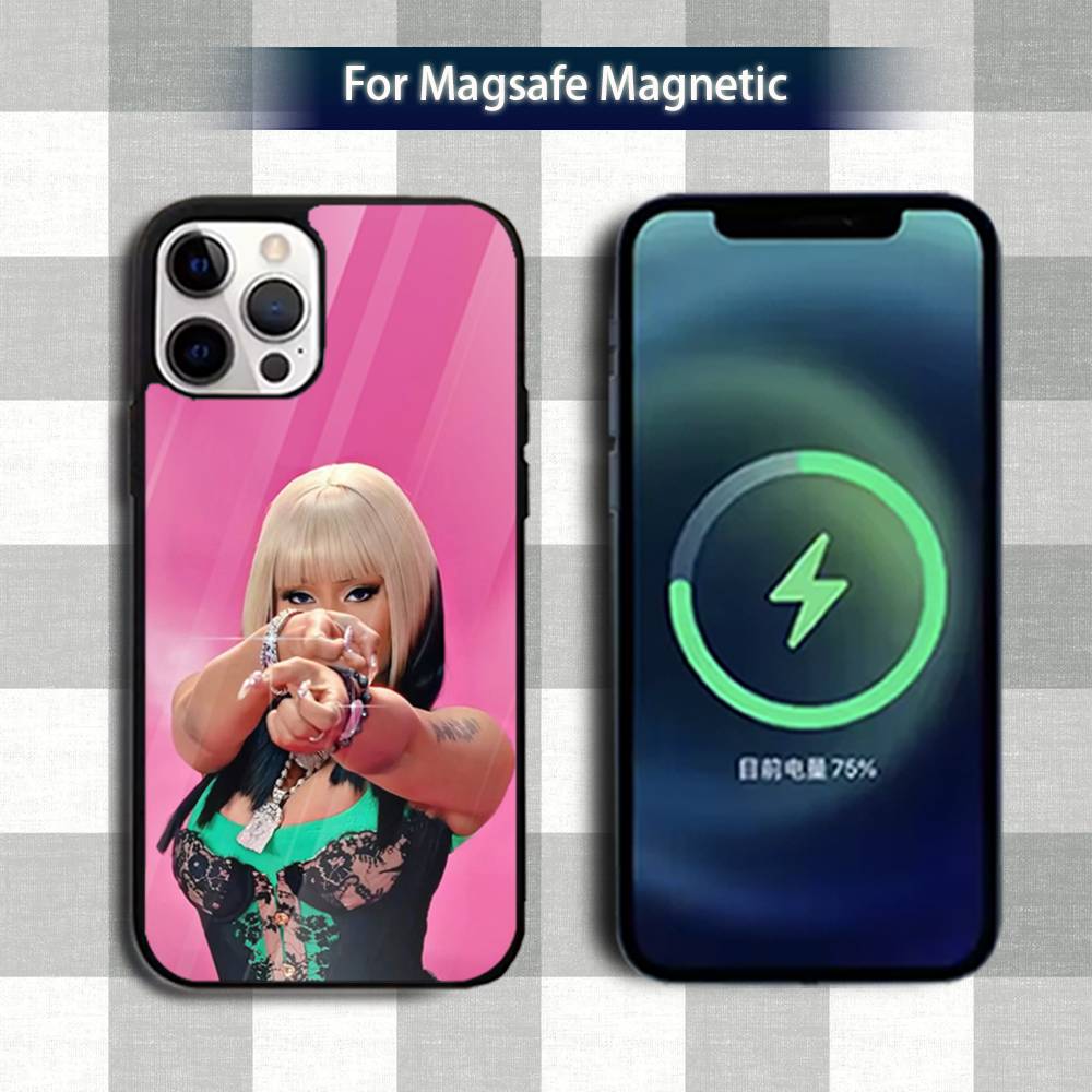 N-Nicki Singer M-Minaj-es Phone Case For iPhone 13,12,15,17,11,16,14,Pro,Max,Plus,Mini,Magsafe,Magnetic Wireless Charging Case