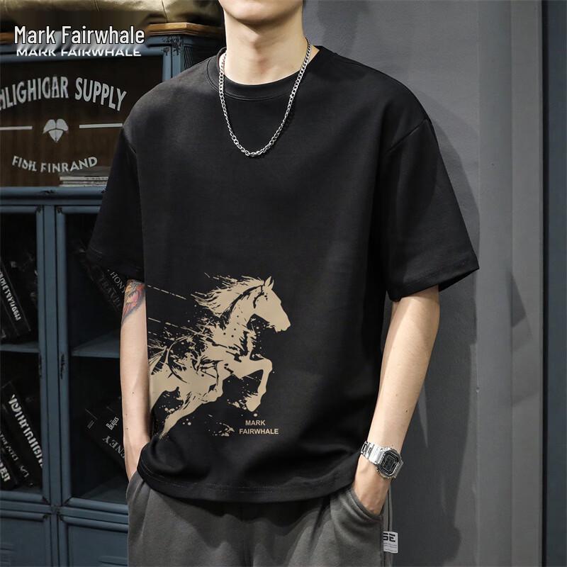 

MARK FAIRWHALE Men s Year of the Horse Heavyweight Cotton T-shirt XL