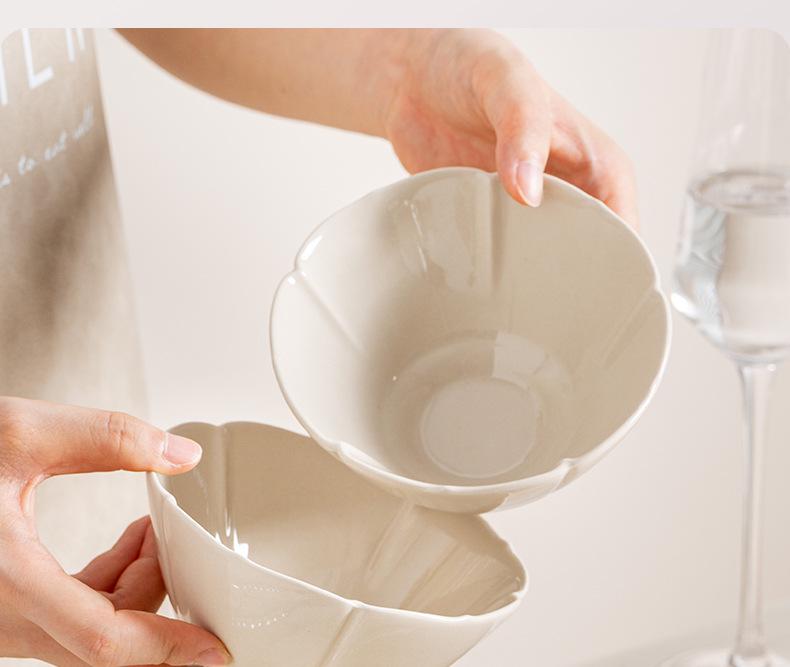 Qiuyue Ceramic Bowl & Plate Set: Family Tableware & B&B Housewarming Gift
