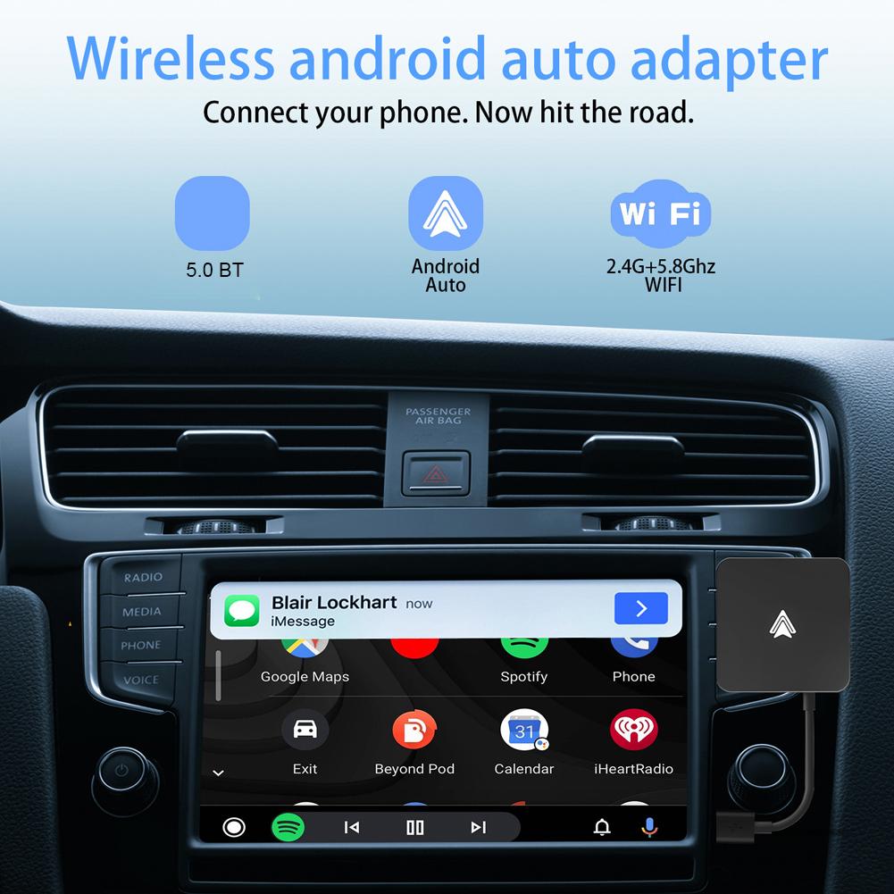 Android Auto Car AI Box Bluetooth-compatible 5.0 Car Connector Device WiFi 5.0G Smart Navigation Box for Android Auto Vehicle