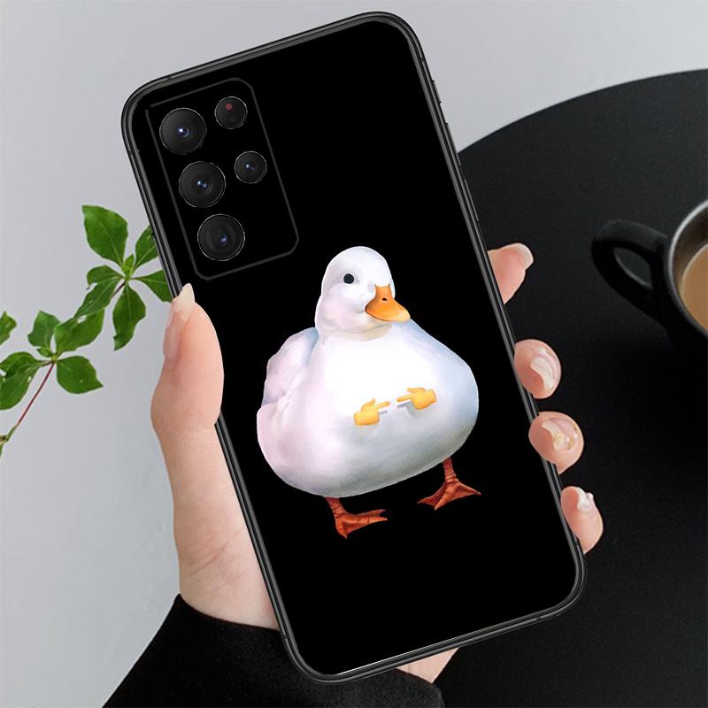 Cartoon Duck Phone Case For Samsung A15 A35 A55 A52 A53 A54 A33 A34 A25 A05S A16 A14 A05 A13 M15 M55 M35