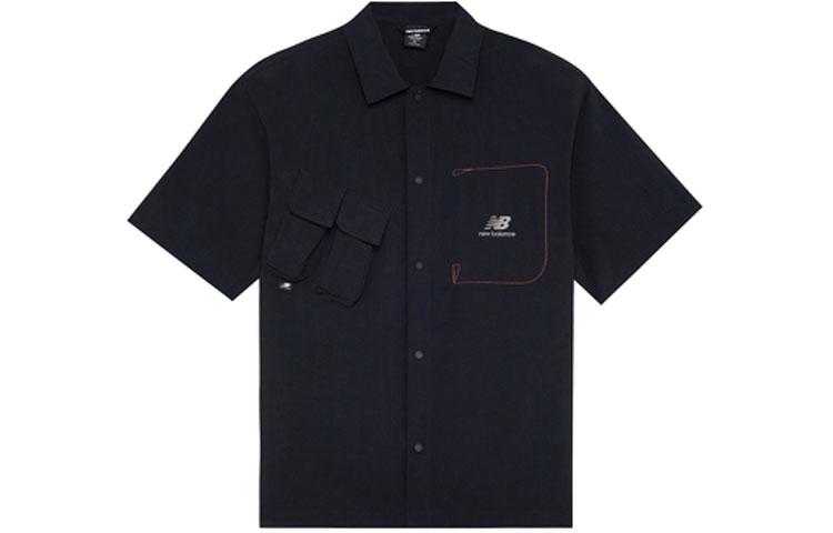 New Balance Shirts Men s Black Lapel Moderate Other AMJ22360-BK L