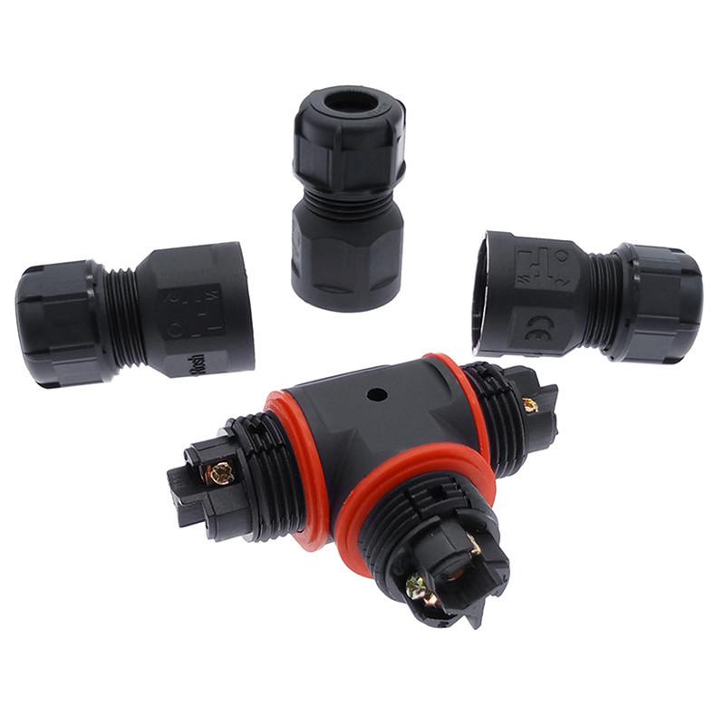 T Type 3 Pin Waterproof Cable Connector Electrical Terminal Wire Cable Connecto Outdoor Underwater Terminal Block