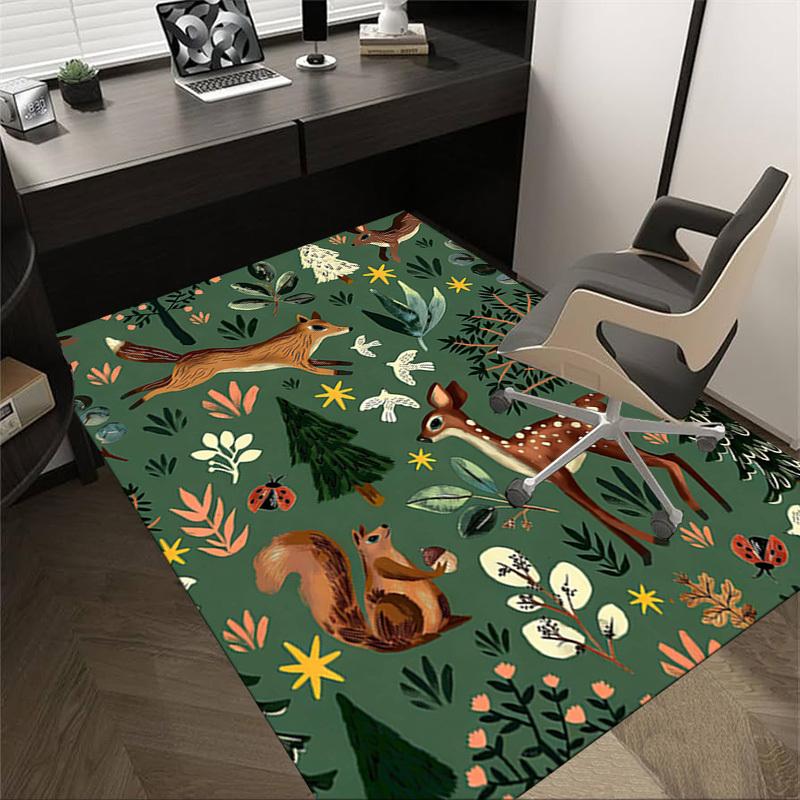 

1PC forest animals Extra Large Non-Slip Floor carpet, Office, family, bedroom, Studio - Large Area Rug Indoor Rugs, Vibrant Colors-W244 60cm by 90cm