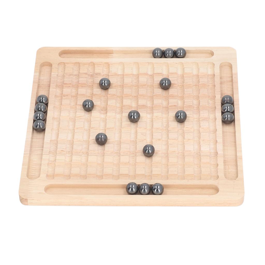 Magnetic Chess Game with Wooden Board 20pcs Stones Educational Interactive Magnetic Stones Game for