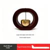 Wooden Magnetic Doorbell Minimalist Brass Chime Natural Wood Frame Entry Alert for Modern Home Interior Use