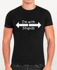 Funny I’m With Stupid T-Shirt, Party Joke Quote Humor Graphic Novelty Tee