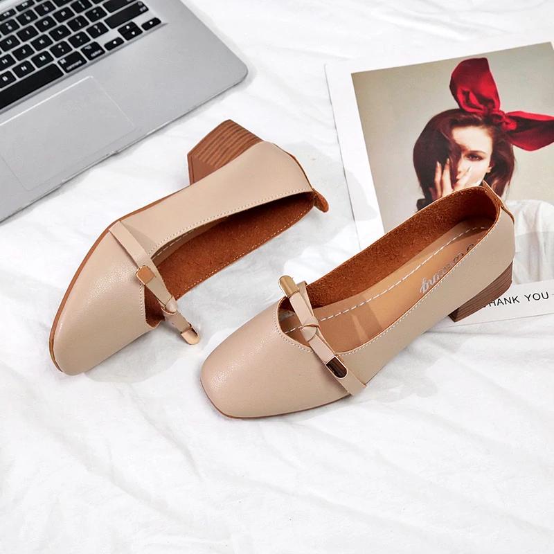 

Женские балетки из мягкой кожи, женские лоферы слипоны с мелким вырезом, повседневные туфли на плоской подошве с бантом для женщин, zapatos mujer 35 бежевый