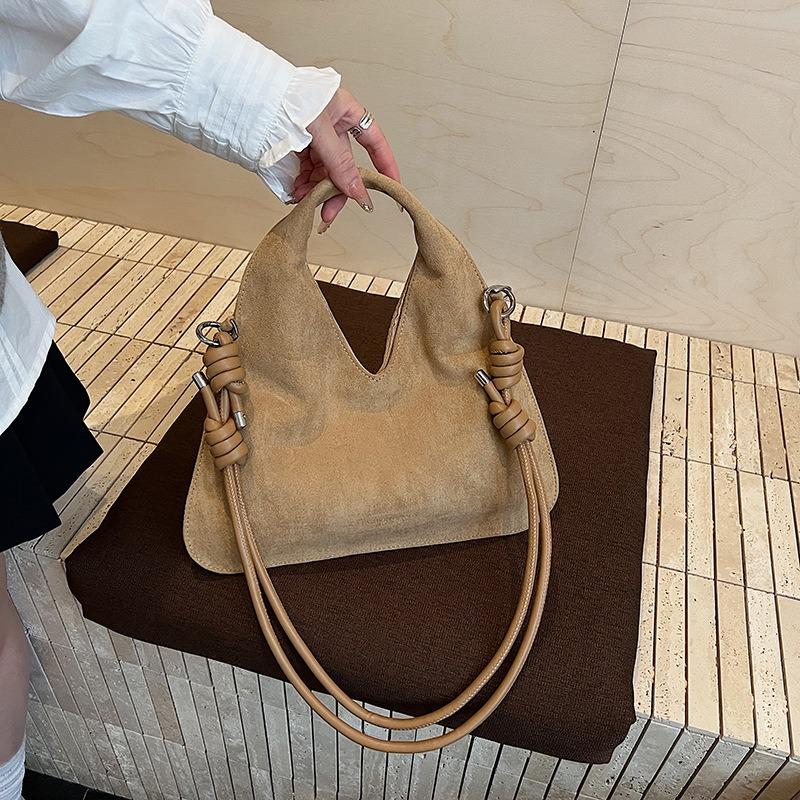 Autumn and Winter New Suede Bag Casual Retro Fashion Shoulder Bag Women Large Capacity Texture Commuter Tote Bag Women