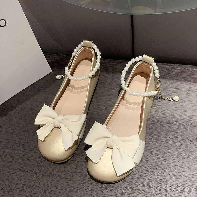 

Туфли-лодочки на плоской подошве в стиле феи, женские, весна-лето 2025, Мэри Джейн, с мелким вырезом, круглым носком, туфли-бини, туфли с юбкой 40